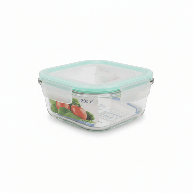 Spanis Home Square Glass Lunch Box with Airtight Clip Lid - 800ml - Al Kabayel Discount CentreSpanis Home Square Glass Lunch Box with Airtight Clip Lid - 800mlLunch BoxSPANIS HOMEAl Kabayel Discount Centre