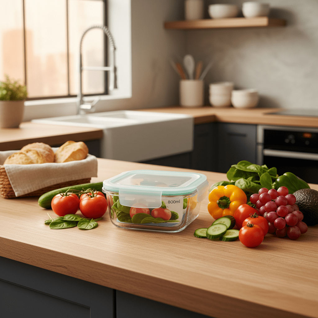 Spanis Home Square Glass Lunch Box with Airtight Clip Lid - 800ml - Al Kabayel Discount CentreSpanis Home Square Glass Lunch Box with Airtight Clip Lid - 800mlLunch BoxSPANIS HOMEAl Kabayel Discount Centre