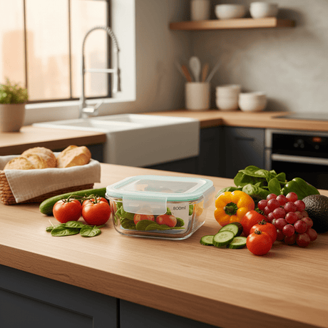 Spanis Home Square Glass Lunch Box with Airtight Clip Lid - 800ml - Al Kabayel Discount CentreSpanis Home Square Glass Lunch Box with Airtight Clip Lid - 800mlLunch BoxSPANIS HOMEAl Kabayel Discount Centre