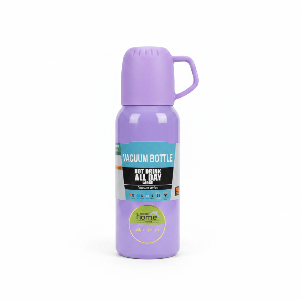 Spanis Home Stainless Steel Vacuum Bottle - 500ml - Lavender / Coral / Light Green / Cream - Al Kabayel Discount CentreSpanis Home Stainless Steel Vacuum Bottle - 500ml - Lavender / Coral / Light Green / CreamWater BottlesSPANIS HOMEAl Kabayel Discount Centre