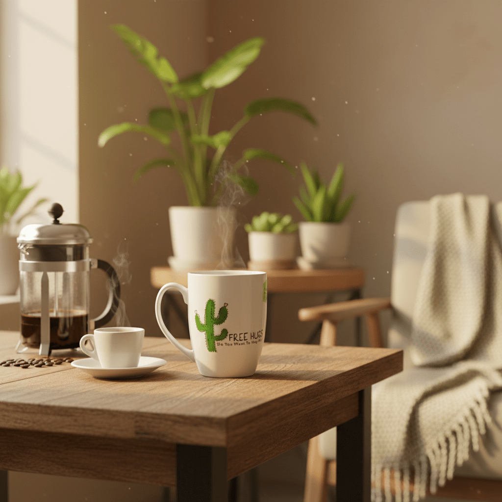 Spanis Home White Free Hugs Cactus Ceramic Mug - 300ml - Al Kabayel Discount CentreSpanis Home White Free Hugs Cactus Ceramic Mug - 300mlMugsSPANIS HOMEAl Kabayel Discount Centre