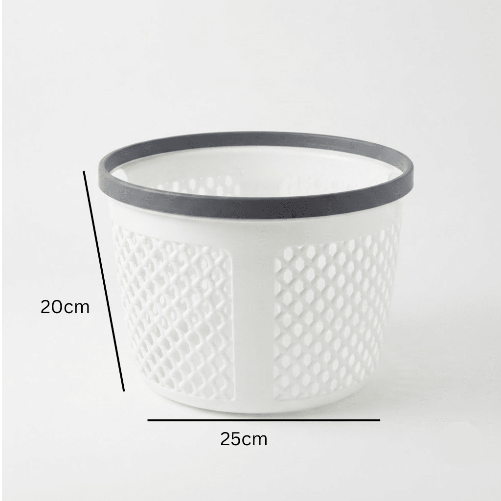 Spanis Home White & Grey Storage Basket – 20×25 cm - Al Kabayel Discount CentreSpanis Home White & Grey Storage Basket – 20×25 cmOrganizers & AccessoriesSPANIS HOMEAl Kabayel Discount Centre