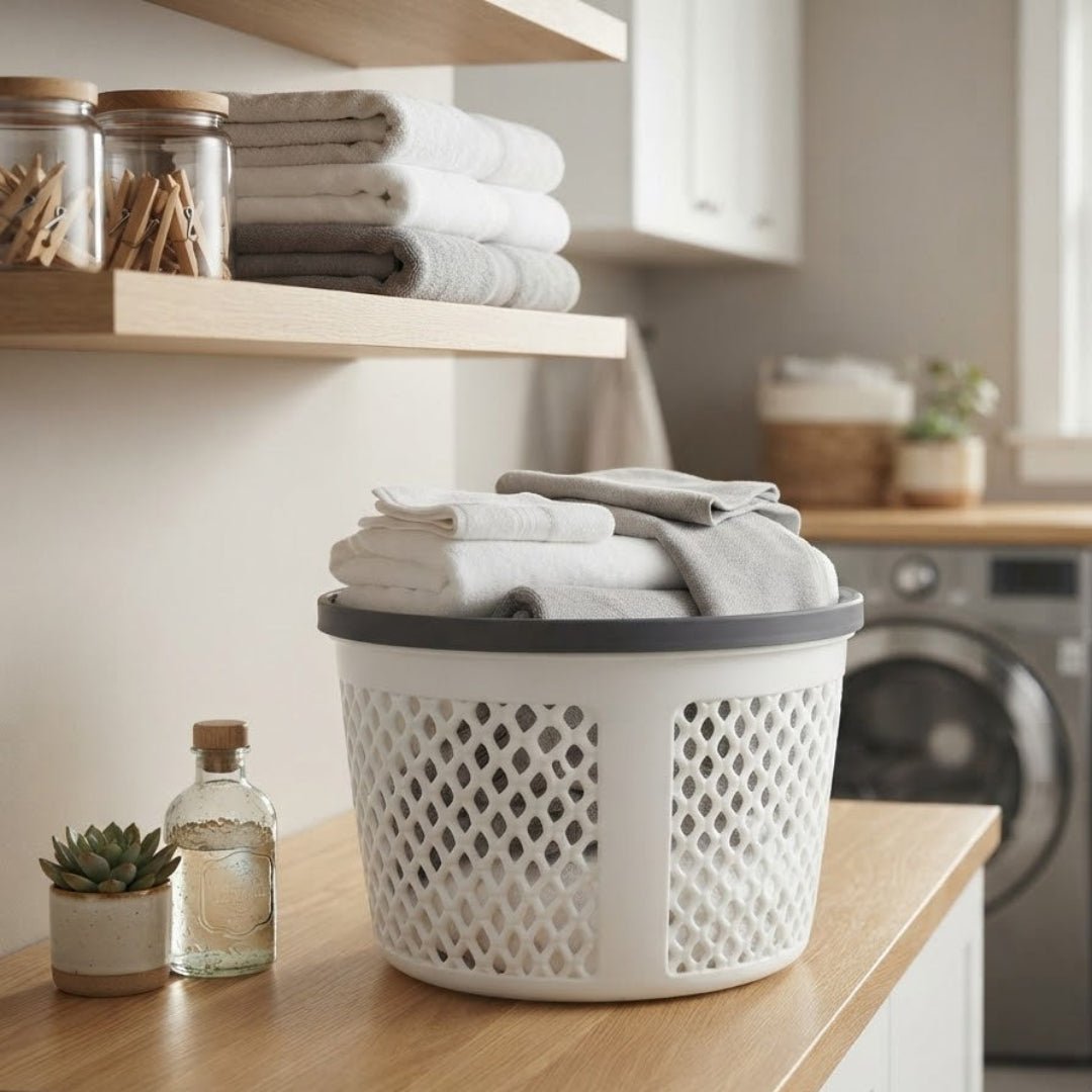 Spanis Home White & Grey Storage Basket – 20×25 cm - Al Kabayel Discount CentreSpanis Home White & Grey Storage Basket – 20×25 cmOrganizers & AccessoriesSPANIS HOMEAl Kabayel Discount Centre