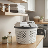 Spanis Home White & Grey Storage Basket – 20×25 cm - Al Kabayel Discount CentreSpanis Home White & Grey Storage Basket – 20×25 cmOrganizers & AccessoriesSPANIS HOMEAl Kabayel Discount Centre