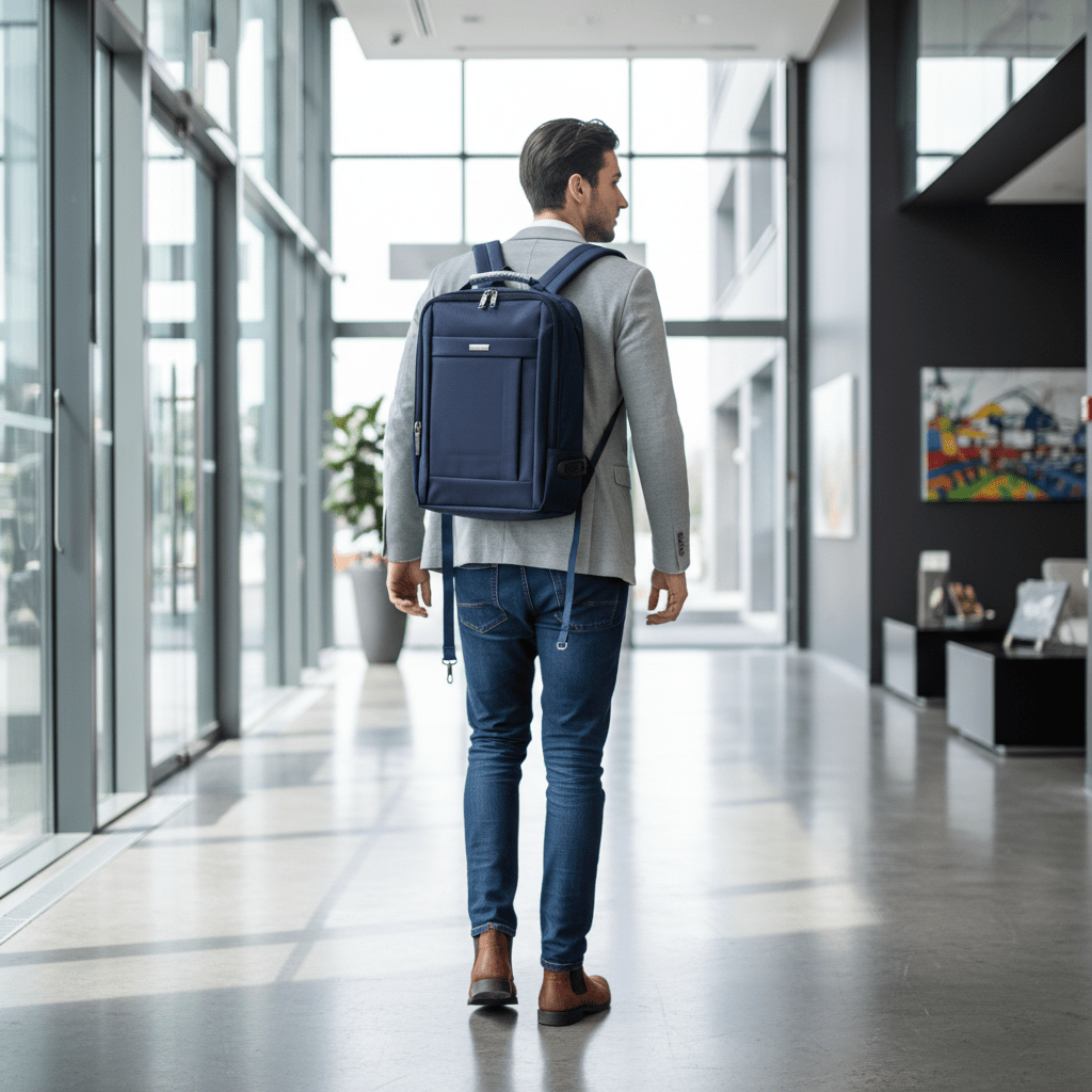 Speed Professional Navy Blue Polyester Laptop Backpack 45 x 30 cm – Office & Travel Bag with Laptop Compartment - Al Kabayel Discount CentreSpeed Professional Navy Blue Polyester Laptop Backpack 45 x 30 cm – Office & Travel Bag with Laptop CompartmentBackpacksSPEEDAl Kabayel Discount Centre