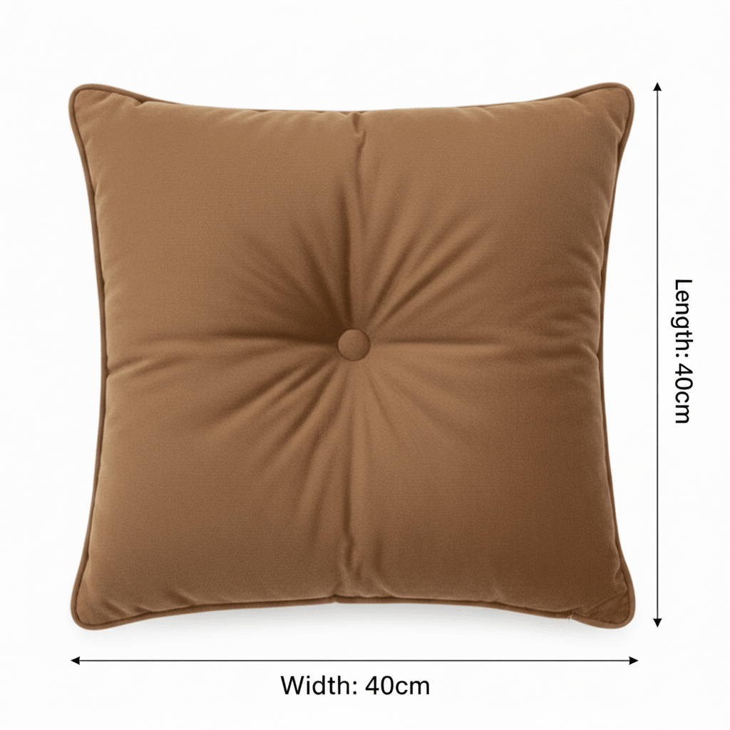 Square Cushion With Polyester Cover & Cotton Fiber Fill - 40×40cm - Rose / Brown / Burnt Orange / Army Green / Teal Blue - Al Kabayel Discount CentreSquare Cushion With Polyester Cover & Cotton Fiber Fill - 40×40cm - Rose / Brown / Burnt Orange / Army Green / Teal BlueFloor Pillows & CushionsAKDCAl Kabayel Discount Centre