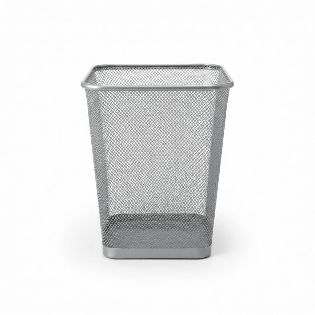 Square Metal Mesh Dustbin - 28×21 cm - Black / Metallic grey - Al Kabayel Discount CentreSquare Metal Mesh Dustbin - 28×21 cm - Black / Metallic greyOrganizers & AccessoriesAKDCAl Kabayel Discount Centre