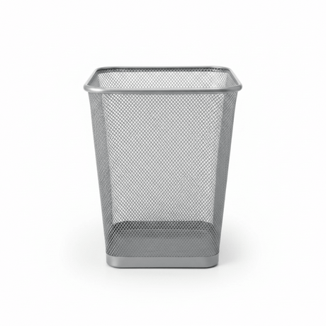 Square Metal Mesh Dustbin - 28×21 cm - Black / Metallic grey - Al Kabayel Discount CentreSquare Metal Mesh Dustbin - 28×21 cm - Black / Metallic greyOrganizers & AccessoriesAKDCAl Kabayel Discount Centre