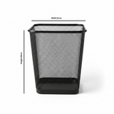 Square Metal Mesh Dustbin - 28×21 cm - Black / Metallic grey - Al Kabayel Discount CentreSquare Metal Mesh Dustbin - 28×21 cm - Black / Metallic greyOrganizers & AccessoriesAKDCAl Kabayel Discount Centre