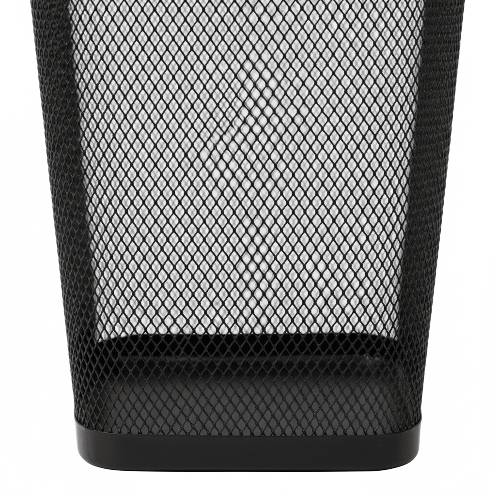 Square Metal Mesh Dustbin - 28×21 cm - Black / Metallic grey - Al Kabayel Discount CentreSquare Metal Mesh Dustbin - 28×21 cm - Black / Metallic greyOrganizers & AccessoriesAKDCAl Kabayel Discount Centre