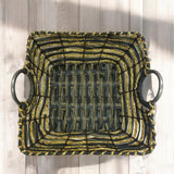 Square Wicker Basket Natural Vintage - Style Picnic Basket With Handle Metal Ramadan Basket, Easter Basket, Multipurpose Storage Baskets for Fruit, Candy Gift 32cmX10cm - Al Kabayel Discount CentreSquare Wicker Basket Natural Vintage - Style Picnic Basket With Handle Metal Ramadan Basket, Easter Basket, Multipurpose Storage Baskets for Fruit, Candy Gift 32cmX10cmRattanAKDCAl Kabayel Discount Centre