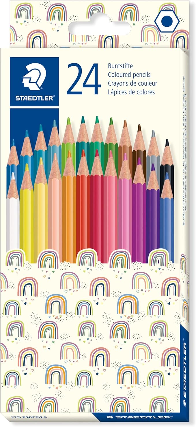 STAEDTLER 175 PMCD24 Wood - Free Coloured Pencils in Pattern Mix Design - Assorted Colours (Pack of 24) - Al Kabayel Discount CentreSTAEDTLER 175 PMCD24 Wood - Free Coloured Pencils in Pattern Mix Design - Assorted Colours (Pack of 24)Color PencilsSTAEDTLERAl Kabayel Discount Centre