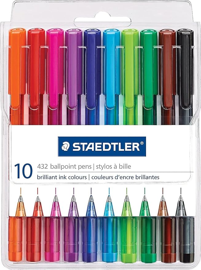 Staedtler Ballpoint Pen Ball, Line Width 0.5 mm, Single Colours or 10 Assorted Colours - Al Kabayel Discount CentreStaedtler Ballpoint Pen Ball, Line Width 0.5 mm, Single Colours or 10 Assorted ColoursColor PencilsSTAEDTLERAl Kabayel Discount Centre