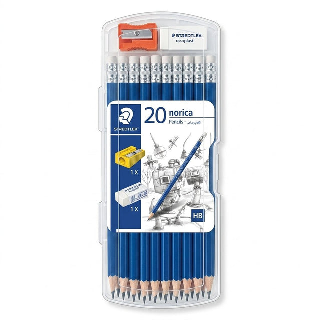 Staedtler Norica HB Pencil Set – 20 Pencils + Eraser + Sharpener - Al Kabayel Discount CentreStaedtler Norica HB Pencil Set – 20 Pencils + Eraser + SharpenerPens, Pencils & MarkersSTAEDTLERAl Kabayel Discount Centre