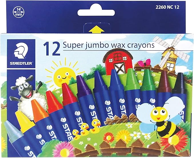 Staedtler Super Jumbo Wax Crayons Set - 12 Colors - Al Kabayel Discount CentreStaedtler Super Jumbo Wax Crayons Set - 12 ColorsCrayonsSTAEDTLERAl Kabayel Discount Centre