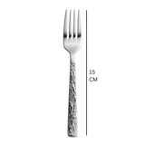 Stainless Steel Fork Set of 6 - 15cm Silver Textured Handle - Al Kabayel Discount CentreStainless Steel Fork Set of 6 - 15cm Silver Textured HandleForkAKDCAl Kabayel Discount Centre