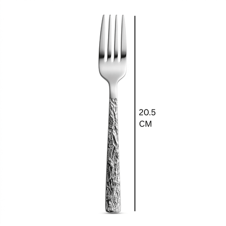 Stainless Steel Fork Set of 6 - 20.5cm Silver Textured Handle - Al Kabayel Discount CentreStainless Steel Fork Set of 6 - 20.5cm Silver Textured HandleForkAKDCAl Kabayel Discount Centre