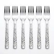 Stainless Steel Fork Set of 6 - 20.5cm Silver Textured Handle - Al Kabayel Discount CentreStainless Steel Fork Set of 6 - 20.5cm Silver Textured HandleForkAKDCAl Kabayel Discount Centre