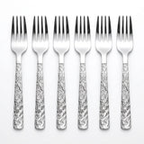 Stainless Steel Fork Set of 6 - 20.5cm Silver Textured Handle - Al Kabayel Discount CentreStainless Steel Fork Set of 6 - 20.5cm Silver Textured HandleForkAKDCAl Kabayel Discount Centre