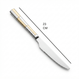 Stainless Steel Knife Set of 6 – 23cm Silver & Gold Accent - Al Kabayel Discount CentreStainless Steel Knife Set of 6 – 23cm Silver & Gold AccentKnife & Knife SetsAKDCAl Kabayel Discount Centre