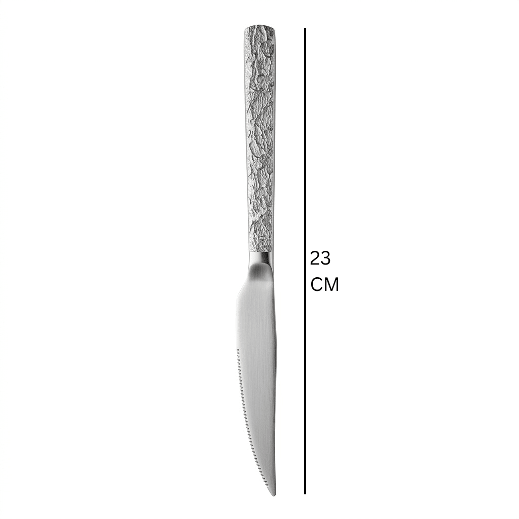 Stainless Steel Knife Set of 6 - 23cm Silver Textured Handle - Al Kabayel Discount CentreStainless Steel Knife Set of 6 - 23cm Silver Textured HandleKnife & Knife SetsAKDCAl Kabayel Discount Centre
