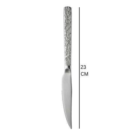 Stainless Steel Knife Set of 6 - 23cm Silver Textured Handle - Al Kabayel Discount CentreStainless Steel Knife Set of 6 - 23cm Silver Textured HandleKnife & Knife SetsAKDCAl Kabayel Discount Centre
