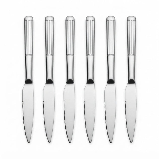 Stainless Steel Knife Set of 6 – 23cm Silver - Al Kabayel Discount CentreStainless Steel Knife Set of 6 – 23cm SilverKnife & Knife SetsAKDCAl Kabayel Discount Centre