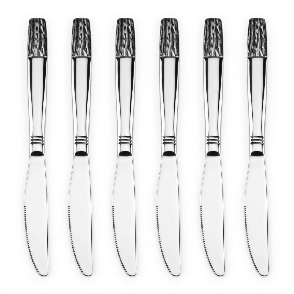 Stainless Steel knife Set of 6 – 23cm Silver - Al Kabayel Discount CentreStainless Steel knife Set of 6 – 23cm SilverKnife & Knife SetsAKDCAl Kabayel Discount Centre