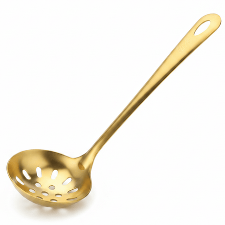 Stainless Steel Slotted Ladle 22cm – Gold - Al Kabayel Discount CentreStainless Steel Slotted Ladle 22cm – GoldLadle SpoonAKDCAl Kabayel Discount Centre