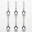 Stainless Steel Spoon Set of 6 – 15cm Silver & Gold Accent - Al Kabayel Discount CentreStainless Steel Spoon Set of 6 – 15cm Silver & Gold AccentSpoonsAKDCAl Kabayel Discount Centre