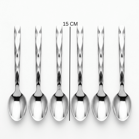 Stainless Steel Spoon Set of 6 - 15cm - Al Kabayel Discount CentreStainless Steel Spoon Set of 6 - 15cmSpoonsAKDCAl Kabayel Discount Centre