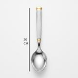 Stainless Steel Spoon Set of 6 – 20cm Silver & Gold Accent - Al Kabayel Discount CentreStainless Steel Spoon Set of 6 – 20cm Silver & Gold AccentSpoonsAKDCAl Kabayel Discount Centre