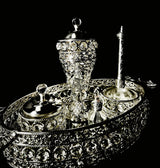 Steel Incense Burner Set With Oval Stand Silver - Al Kabayel Discount CentreSteel Incense Burner Set With Oval Stand SilverHome Décor AccentsAKDCAl Kabayel Discount Centre
