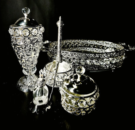 Steel Incense Burner Set With Oval Stand Silver - Al Kabayel Discount CentreSteel Incense Burner Set With Oval Stand SilverHome Décor AccentsAKDCAl Kabayel Discount Centre