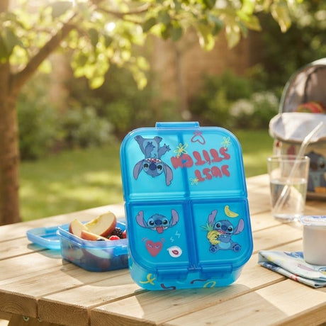 Stor Blue Stitch 3-Section Plastic Lunch Box - 17×13cm - Al Kabayel Discount CentreStor Blue Stitch 3-Section Plastic Lunch Box - 17×13cmLunch BoxSTORAl Kabayel Discount Centre