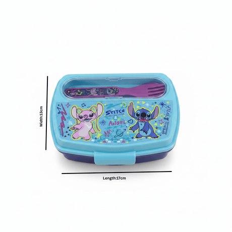 Stor Disney Stitch & Angel Plastic Lunch Box with Fork - 17×13cm - Al Kabayel Discount CentreStor Disney Stitch & Angel Plastic Lunch Box with Fork - 17×13cmLunch BoxSTORAl Kabayel Discount Centre
