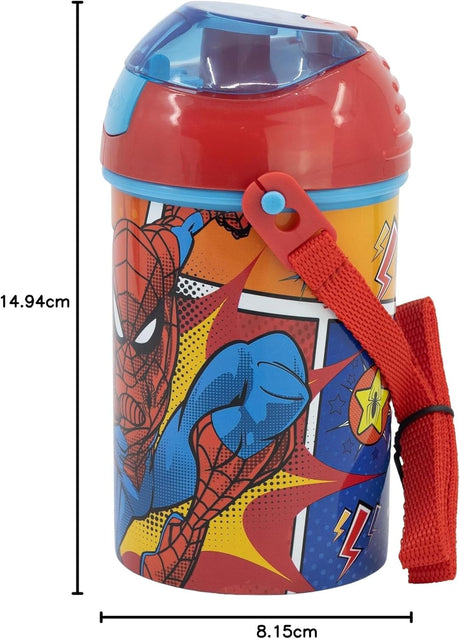 Stor Plastic Pop Up Canteen/Water Bottle 450ml, Spiderman Battle Series - Al Kabayel Discount CentreStor Plastic Pop Up Canteen/Water Bottle 450ml, Spiderman Battle SeriesWater BottlesSTORAl Kabayel Discount Centre