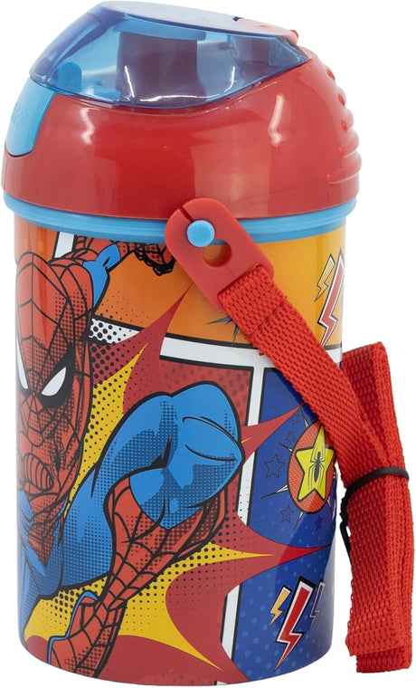 Stor Plastic Pop Up Canteen/Water Bottle 450ml, Spiderman Battle Series - Al Kabayel Discount CentreStor Plastic Pop Up Canteen/Water Bottle 450ml, Spiderman Battle SeriesWater BottlesSTORAl Kabayel Discount Centre