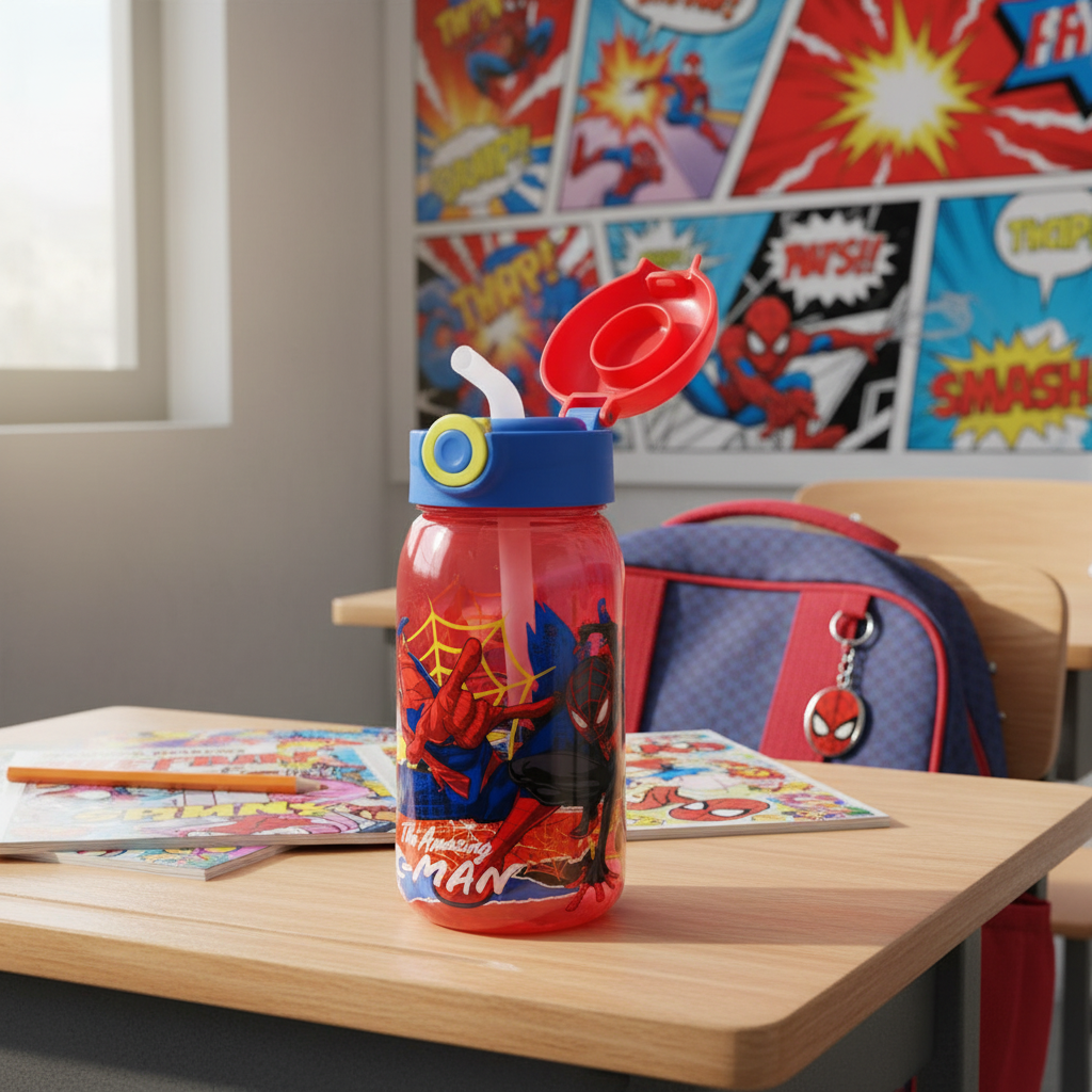 Stor Spider - Man Reusable Plastic Water Bottle Red 510ml Kids Drinking Bottle BPA Free School Bottle - Al Kabayel Discount CentreStor Spider - Man Reusable Plastic Water Bottle Red 510ml Kids Drinking Bottle BPA Free School BottleWater BottlesSTORAl Kabayel Discount Centre