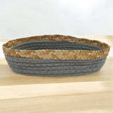 Storage Baskets Oval Shallow Storage Mini Cotton Rope Empty Decorative Basket Montessori Little Organizer Bins for Grey 23cmX15cmX6CM - (Small) - Al Kabayel Discount CentreStorage Baskets Oval Shallow Storage Mini Cotton Rope Empty Decorative Basket Montessori Little Organizer Bins for Grey 23cmX15cmX6CM - (Small)RattanAKDCAl Kabayel Discount Centre
