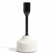 Stylish Black Metal Candle Holder with White Chalk Base for Modern Interiors – 17cm - Al Kabayel Discount CentreStylish Black Metal Candle Holder with White Chalk Base for Modern Interiors – 17cmHome Décor AccentsAKDCAl Kabayel Discount Centre
