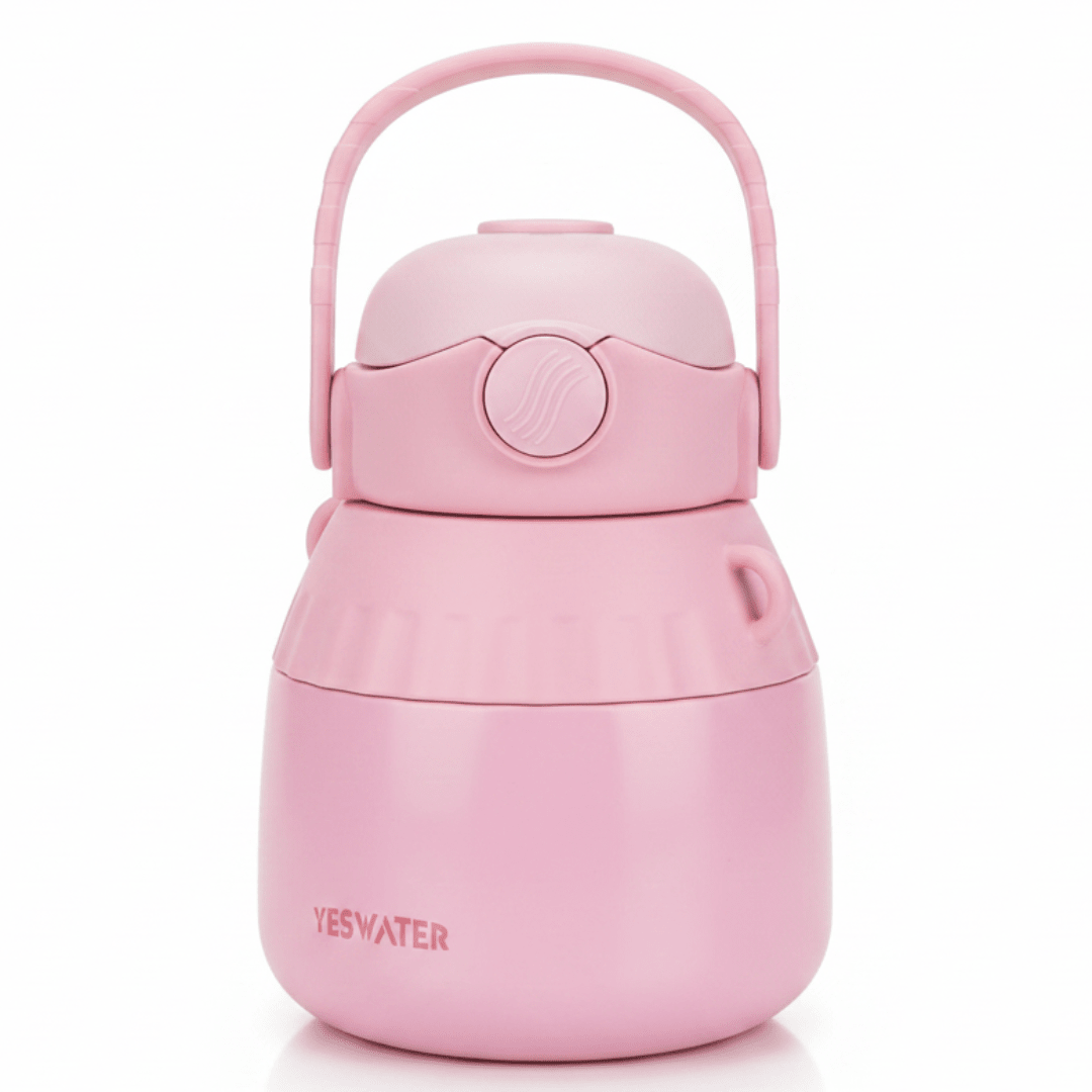 Stylish Pink Stainless Steel Vacuum Insulated Water Bottle with Easy Carry Handle 1000ml - Al Kabayel Discount CentreStylish Pink Stainless Steel Vacuum Insulated Water Bottle with Easy Carry Handle 1000mlWater BottlesAKDCAl Kabayel Discount Centre