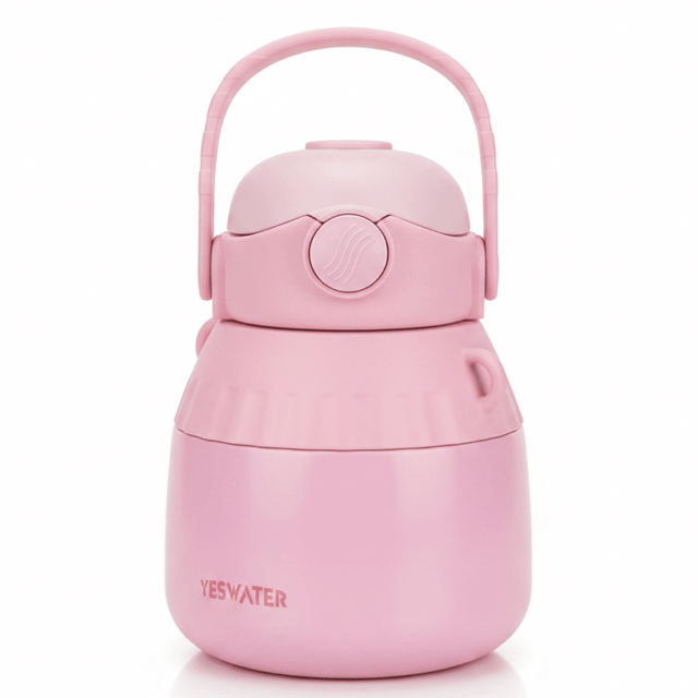 Stylish Pink Stainless Steel Vacuum Insulated Water Bottle with Easy Carry Handle 1000ml - Al Kabayel Discount CentreStylish Pink Stainless Steel Vacuum Insulated Water Bottle with Easy Carry Handle 1000mlWater BottlesAKDCAl Kabayel Discount Centre