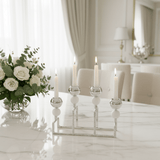 Stylish Silver & White Metal 4 Way Candle Holder Stand for Modern Interior Decoration – 20cm - Al Kabayel Discount CentreStylish Silver & White Metal 4 Way Candle Holder Stand for Modern Interior Decoration – 20cmHome Décor AccentsAKDCAl Kabayel Discount Centre