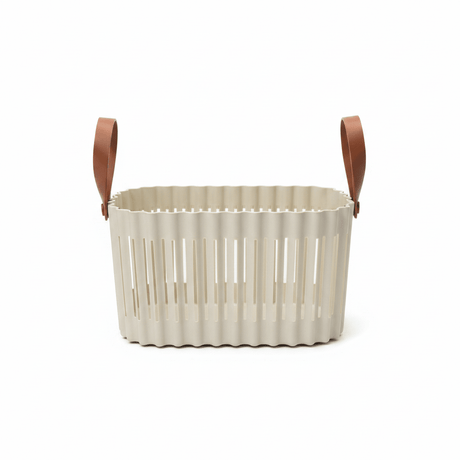 Sun Plast Plastic Basket with Handle - 15 × 27 × 18 cm - Grey / Cream - Al Kabayel Discount CentreSun Plast Plastic Basket with Handle - 15 × 27 × 18 cm - Grey / CreamOrganizers & AccessoriesSUNPLASTAl Kabayel Discount Centre