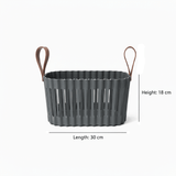 Sun Plast Plastic Basket with Handle - 18 × 30 × 20 cm - Grey / Cream - Al Kabayel Discount CentreSun Plast Plastic Basket with Handle - 18 × 30 × 20 cm - Grey / CreamOrganizers & AccessoriesSUNPLASTAl Kabayel Discount Centre