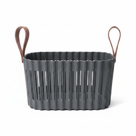 Sun Plast Plastic Basket with Handle - 18 × 30 × 20 cm - Grey / Cream - Al Kabayel Discount CentreSun Plast Plastic Basket with Handle - 18 × 30 × 20 cm - Grey / CreamOrganizers & AccessoriesSUNPLASTAl Kabayel Discount Centre