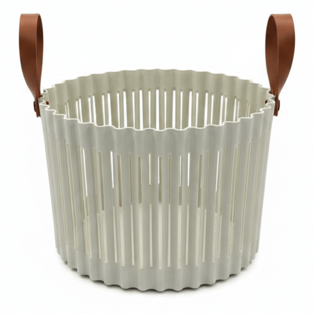 Sun Plast Ribbed Plastic Basket with Handles - 18×24cm - Grey / Brown - Al Kabayel Discount CentreSun Plast Ribbed Plastic Basket with Handles - 18×24cm - Grey / BrownOrganizers & AccessoriesSUN PLASTAl Kabayel Discount Centre
