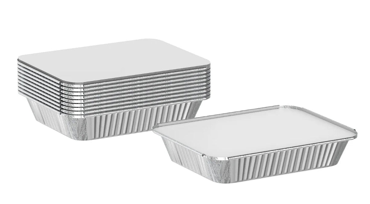 Sunny 10pcs Rectangular Aluminium Containers with Lid 1200cc - Al Kabayel Discount CentreSunny 10pcs Rectangular Aluminium Containers with Lid 1200ccDisposablesSUNNYAl Kabayel Discount Centre