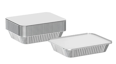 Sunny 10pcs Rectangular Aluminium Containers with Lid 1200cc - Al Kabayel Discount CentreSunny 10pcs Rectangular Aluminium Containers with Lid 1200ccDisposablesSUNNYAl Kabayel Discount Centre